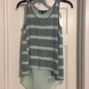 Almost Famous Green/Grey top